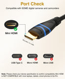 BlueRigger Mini HDMI to HDMI Cable (4K 60Hz HDR, High Speed, Ethernet, Audio Return)