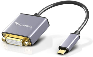 BlueRigger 10FT USB C to DVI Cable - 4K 30Hz, USB 3.1 Type C to DVI-D, Thunderbolt 3 Compatible