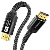 BlueRigger Ultra HD High Speed 8K HDMI Braided Cable (48Gbps, 8K 60Hz, eARC, HDR10, 4:4:4, HDCP 2.3)