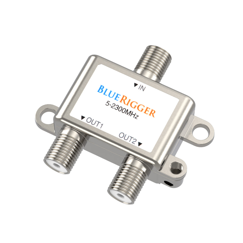 BlueRigger 2-Way Coaxial Cable Splitter