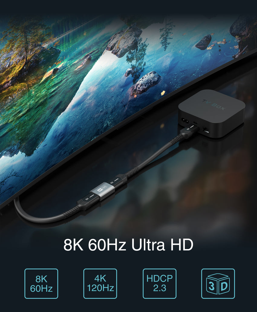 VCELINK HDMI-adapter 8K bus naar female 2.1, HDMI-splits, verguld, ondersteuning 8K @60Hz 4K 2K 1080P UHD voor laptop, pc, monitor, 1 stuk VCELINK HDMI-adapter 8K bus naar female 2.1, HDMI-splits, verguld, ondersteuning 8K @60Hz 4K 2K 1080P UHD voor laptop, pc, monitor, 1 stuk