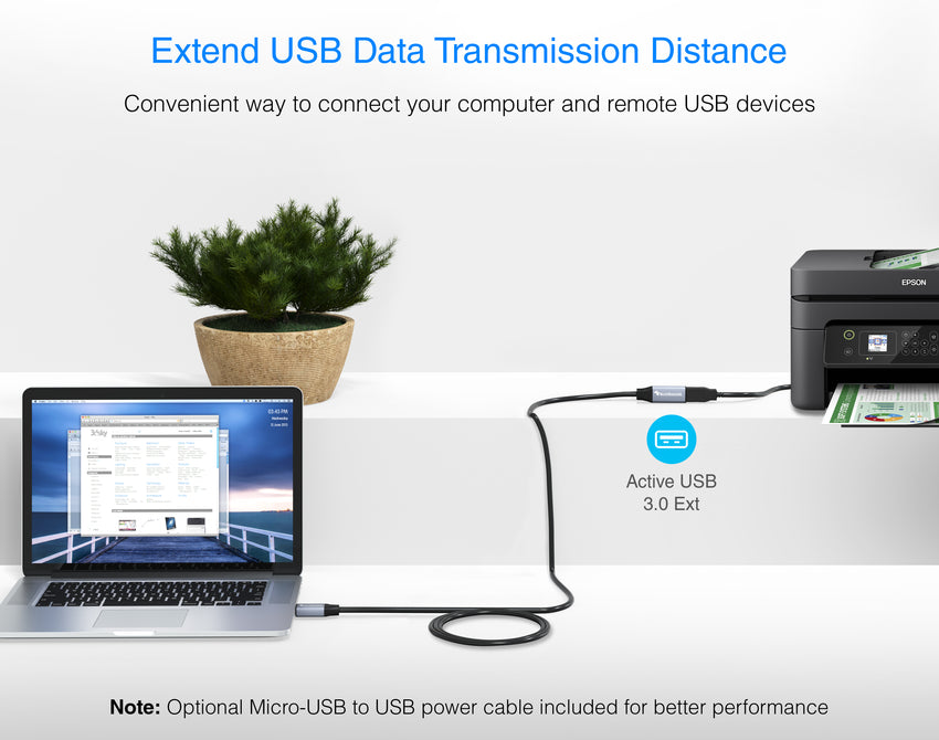 Rallonge USB 3.0 Am Bm 149795 100cm Noir NEUF - MonsieurCyberMan