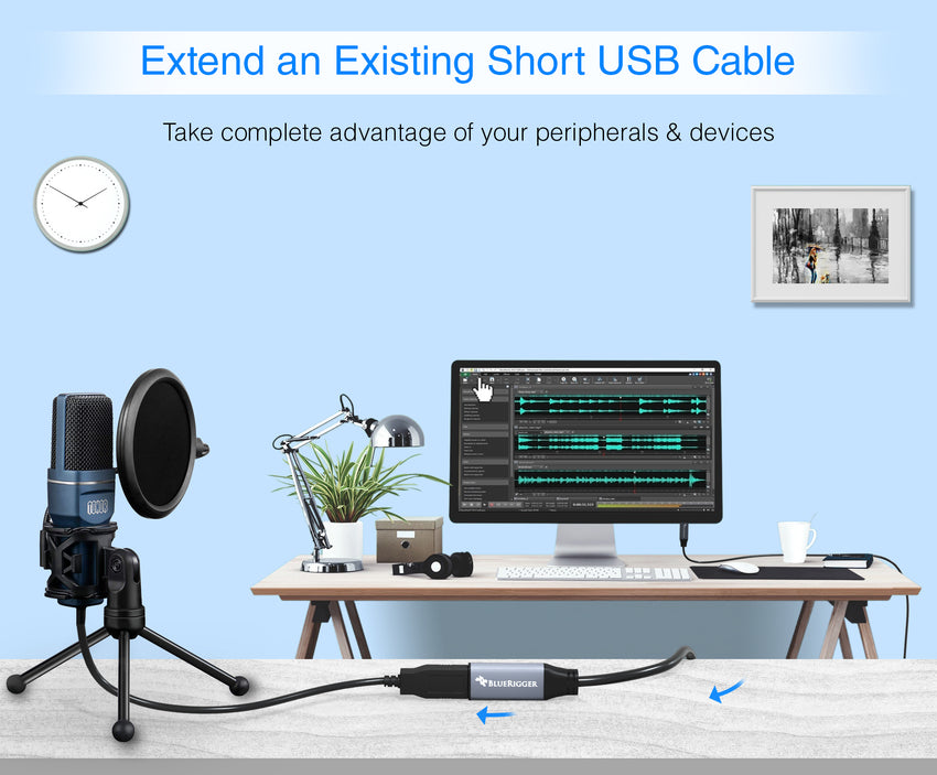 Câble USB CONECTICPLUS Rallonge USB 3.0 bleue 1m