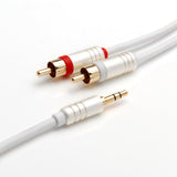 BlueRigger 3.5mm to 2-RCA Adapter Audio Stereo Cable (Male to Male)