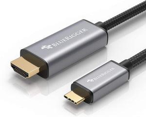 BlueRigger USB C to HDMI Cable (4K 60Hz, Thunderbolt 3 Compatible, USB Type C)