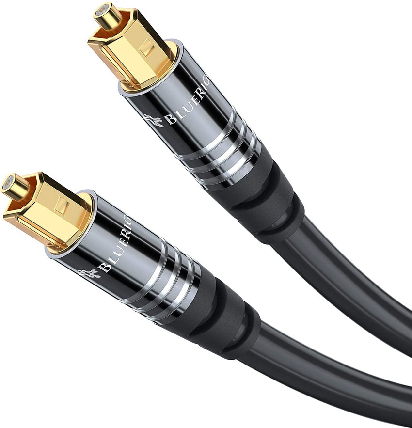 BlueRigger Premium Digital Optical Audio Toslink Cable - with 24K Gold Plated Connectors (Compatible with Home Theatre, Xbox, Playstation etc.)